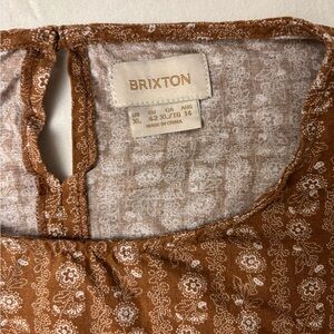 Brixton Brown Floral Blouse Top